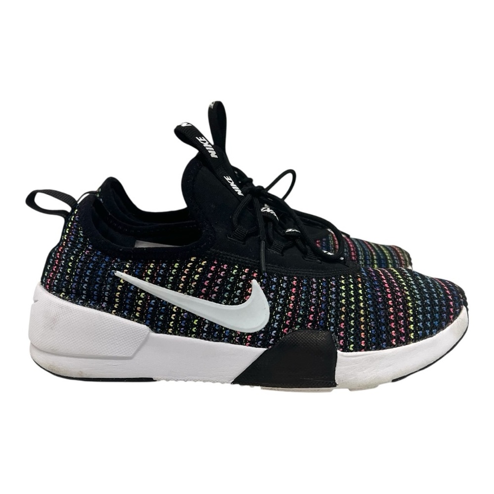Nike Girls Ashin Modern Black Rainbow Knit Sneakers Athletic Shoes Youth 4.5 - Picture 2 of 15